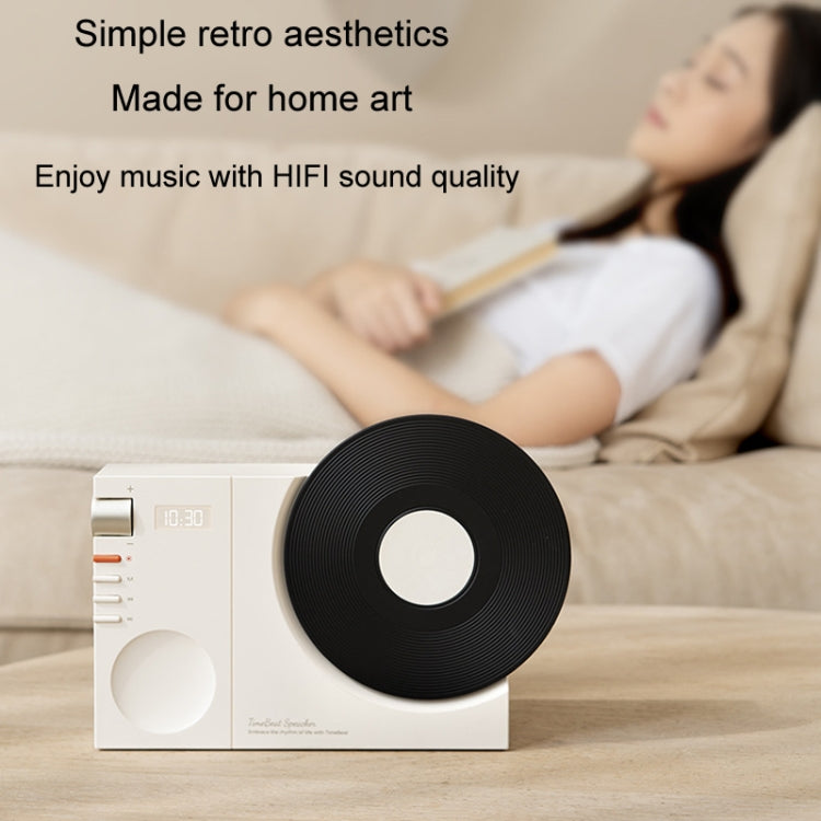 Retro Clock Bluetooth Speaker Rotating Film Wireless Subwoofer Hifi Sound Audio