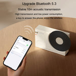 Retro Clock Bluetooth Speaker Rotating Film Wireless Subwoofer Hifi Sound Audio