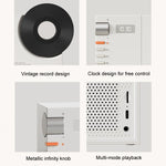 Retro Clock Bluetooth Speaker Rotating Film Wireless Subwoofer Hifi Sound Audio