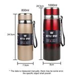 316 Stainless Steel Insulated Mug Large Capacity Vacuum Thermos Outdoor Portable Car Insulated Water Bottle, 800ml, 1000ml