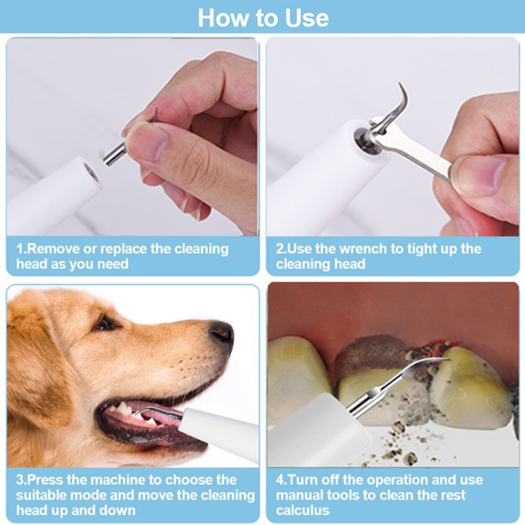 Pet Ultrasonic Teeth Cleaner Dog Electric Teeth Cleaning Tool Home Dentistry Tartar Remover