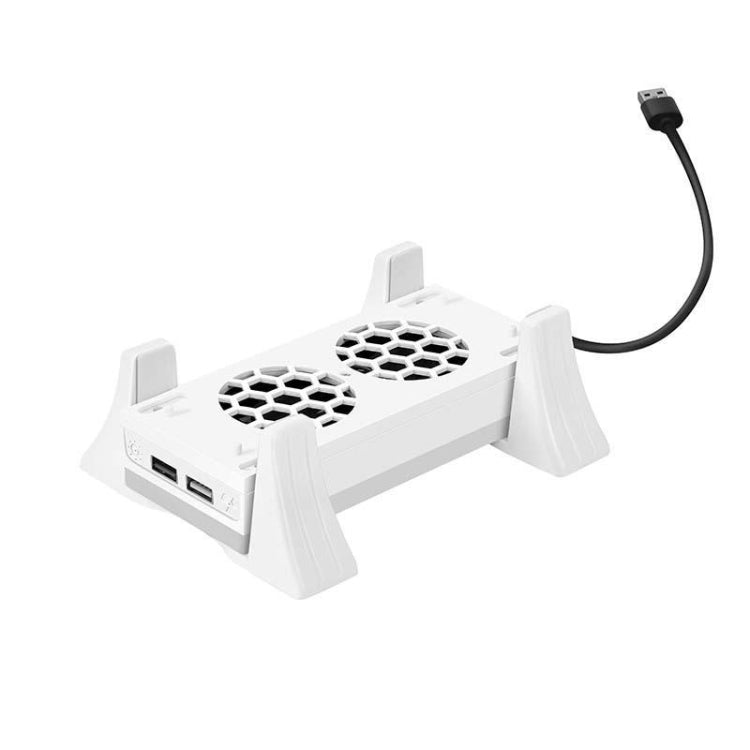 Ventilateur de refroidissement pour console Xbox Series S avec bande LED intégrée, blanc et noir.