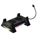 Ventilateur de refroidissement pour console Xbox Series S avec bande LED intégrée, blanc et noir.