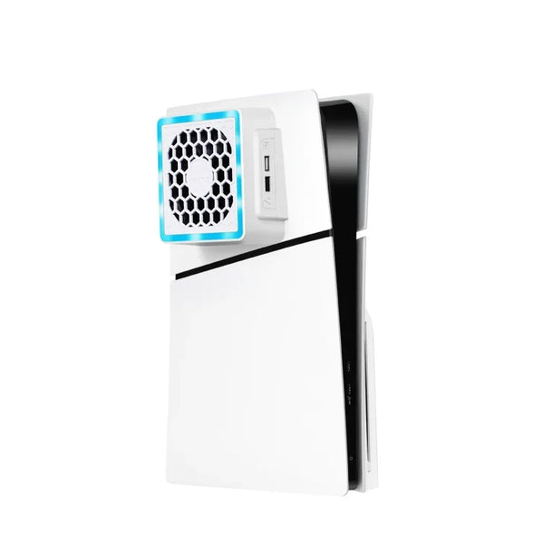 For PS5 Slim Console Side-mounted Cooling Fan RGB Radiator, For PS5 Sl ...