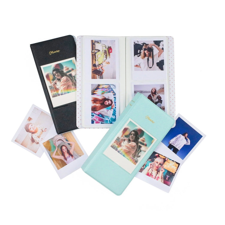64-Piece 5 Inch Photo Storage Album, White, Black, Light Blue, Brown, Green, Pink, Blue, Purple