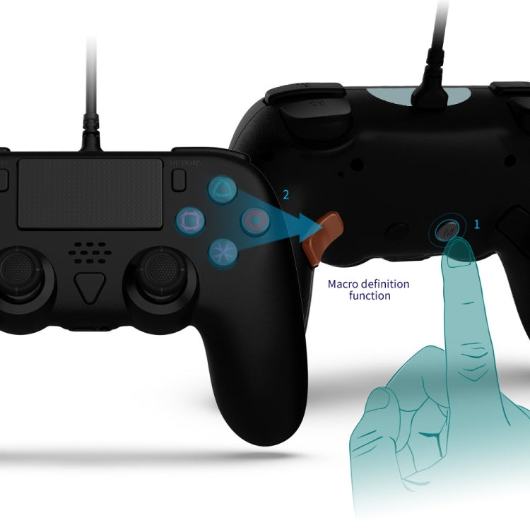 For PS5 / PS5 Slim / PC Wired Controller with Macro Programming Six-axis Gyro, Wired