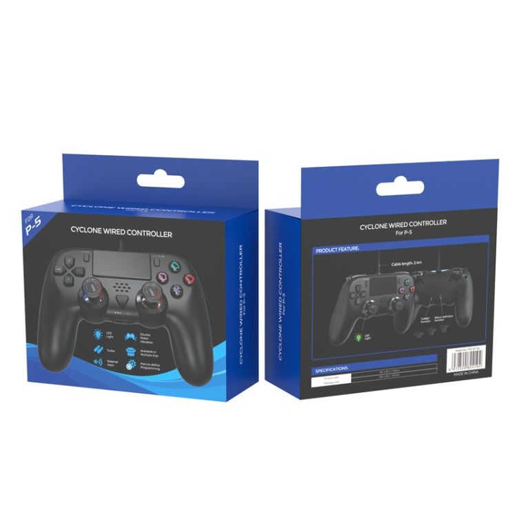For PS5 / PS5 Slim / PC Wired Controller with Macro Programming Six-axis Gyro, Wired