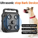 AI Intelligent Recognition Ultrasonic Bark Stopper Portable Dog Training Device Repellent, Black
