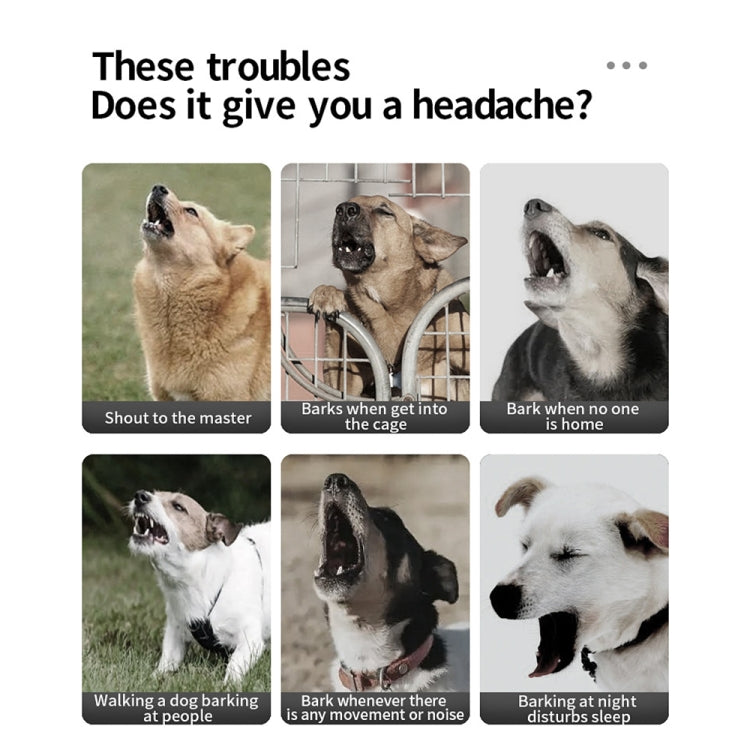 AI Intelligent Recognition Ultrasonic Bark Stopper Portable Dog Training Device Repellent, Black