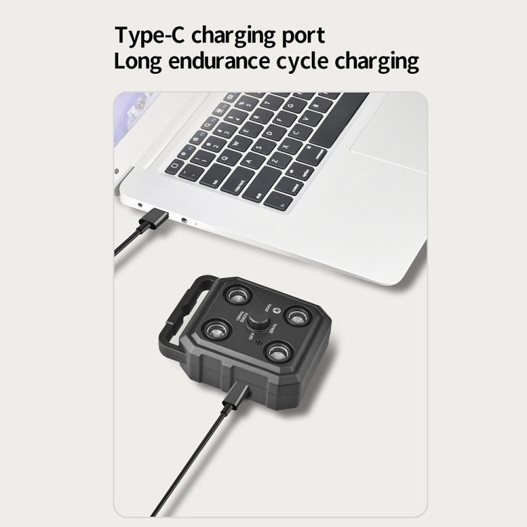 AI Intelligent Recognition Ultrasonic Bark Stopper Portable Dog Training Device Repellent, Black