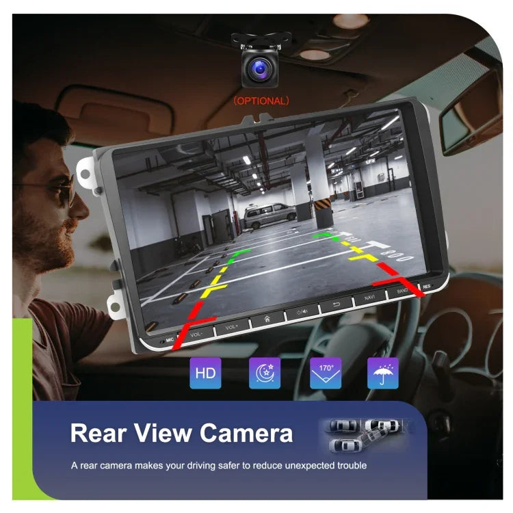 For Volkswagen 4+64G Multimedia Player Android 13 System, 7-inch, 9-inch