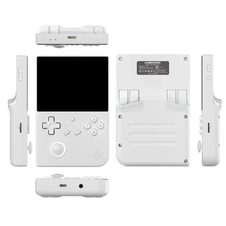 Console de jeu portable rétro ANBERNIC RG40XXV avec écran HD vertical, joystick et éclairage d'ambiance. Disponible en 64 Go, 64 Go + 128 Go et 64 Go + 256 Go.