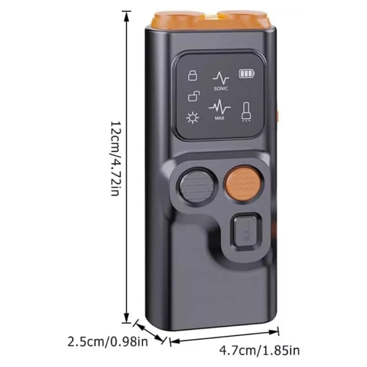 Ultrasonic Dual Head Dog Repeller Bark Stopper With High Power LED Flash Light, P7