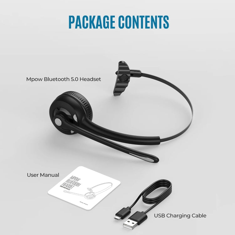 Bluetooth 5.0 Mono Wireless Business Headset Customer Service Dedicated Headset