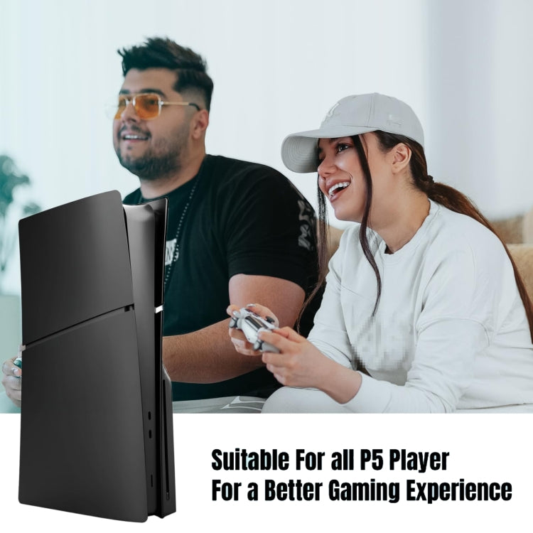 Coque de remplacement amovible pour PS5 Slim, disponible en noir (édition disque), blanc (édition disque), gris (édition disque) et gris (édition numérique).