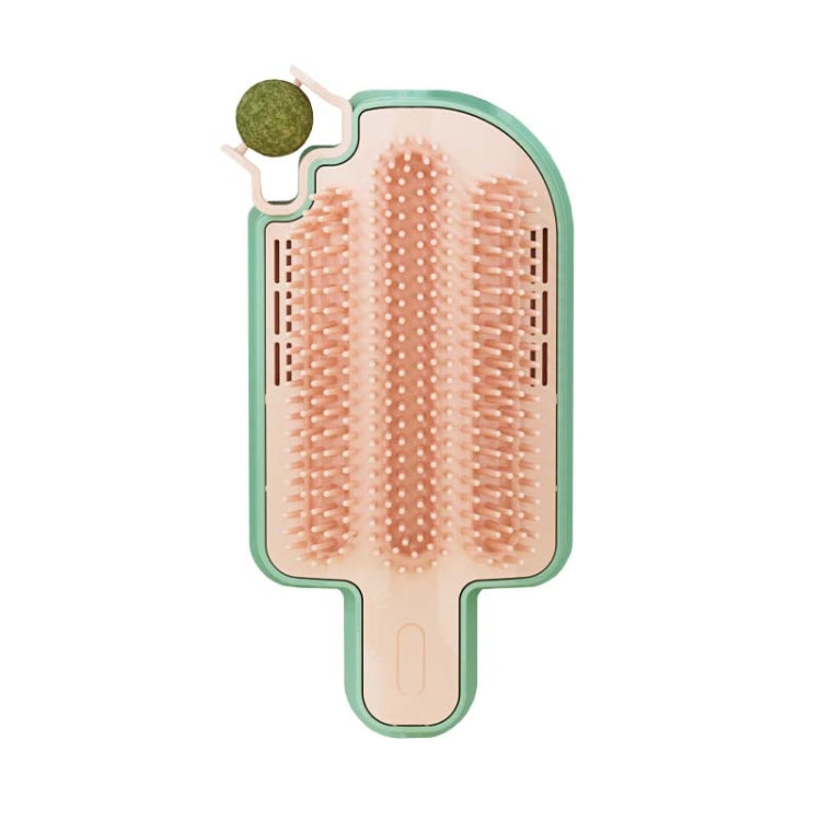 Cats Corner Self-Exciting Ice-Cream Scrubber Pet Massage Brush Toy, Simple Model, Feather Model, Peppermint Ball Model