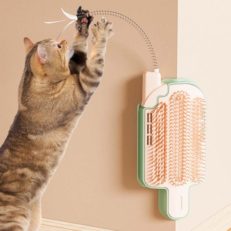 Cats Corner Self-Exciting Ice-Cream Scrubber Pet Massage Brush Toy, Simple Model, Feather Model, Peppermint Ball Model