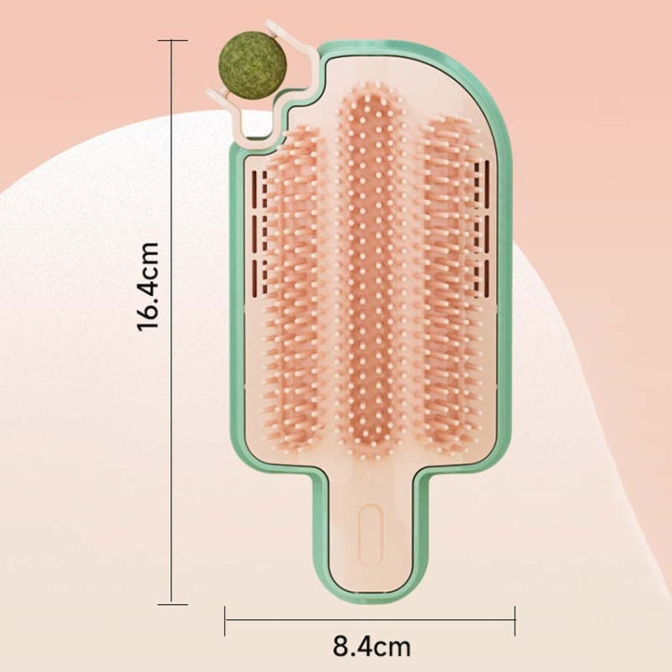 Cats Corner Self-Exciting Ice-Cream Scrubber Pet Massage Brush Toy, Simple Model, Feather Model, Peppermint Ball Model