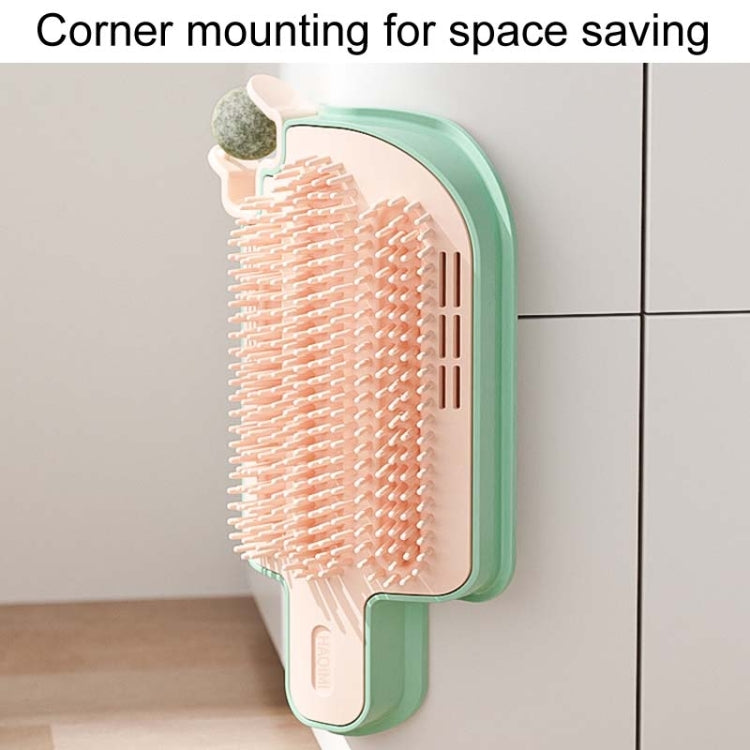 Cats Corner Self-Exciting Ice-Cream Scrubber Pet Massage Brush Toy, Simple Model, Feather Model, Peppermint Ball Model