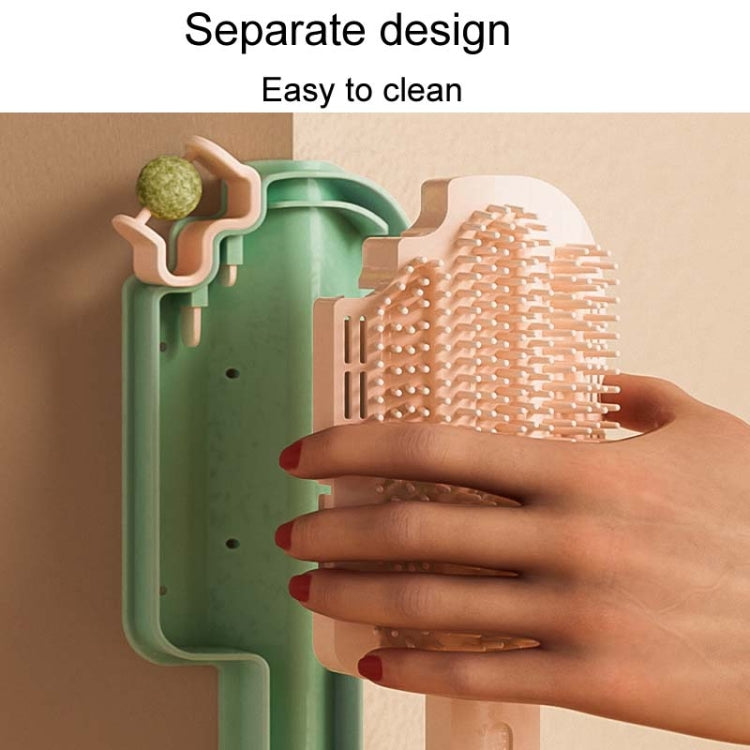 Cats Corner Self-Exciting Ice-Cream Scrubber Pet Massage Brush Toy, Simple Model, Feather Model, Peppermint Ball Model