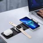 شاحن لاسلكي قابل للطي 3 في 1 Magsafe محمول للشحن السريع اللاسلكي