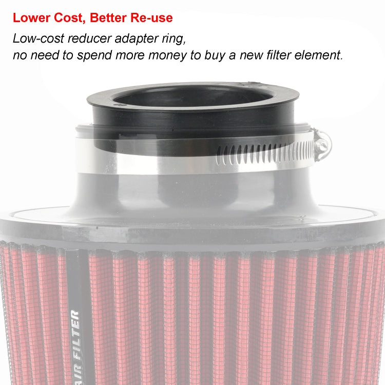 Car Modified Air Filter Reducer Rubber Ring, 76mm To 60mm, 76mm To 63.5mm, 76mm To 70mm