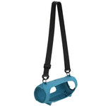 For JBL Charge 5 Speaker Silicone Case with Shoulder Strap Carrying Bag, Silicone Case Black, Silicone Case Blue