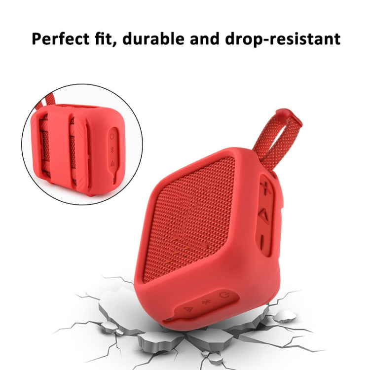 For JBL Go 4 Speaker Silicone Cover With Fixing Strap for Bike Golf Cart