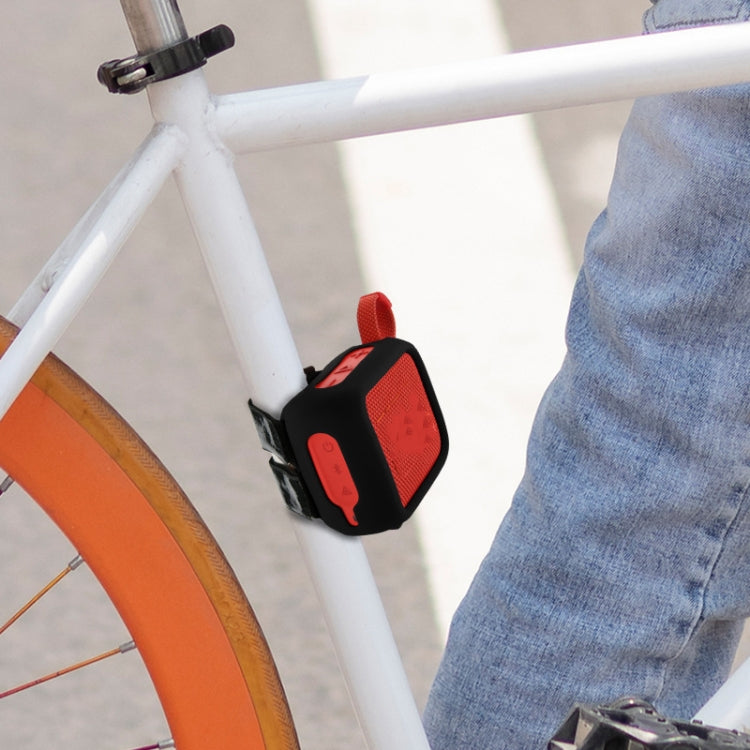 For JBL Go 4 Speaker Silicone Cover With Fixing Strap for Bike Golf Cart