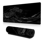 Big Wave Gaming Mouse Pad Non-Slip Rubber Desk Mat, 300x600x2mm, 300x700x3mm, 300x800x2mm, 300x800x3mm, 400x900x2mm, 400x900x3mm
