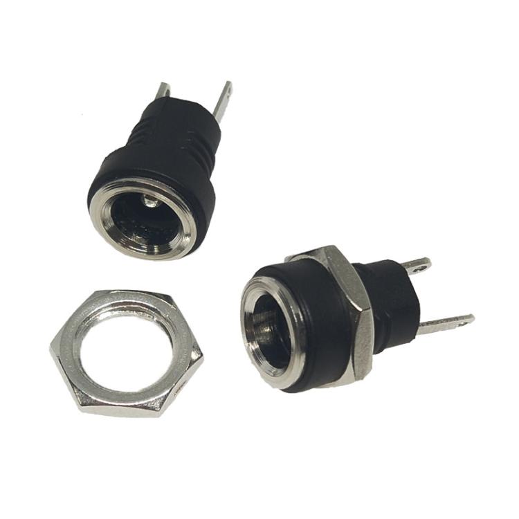 30 قطعة مقبس طاقة أنثى DC لمعدات إلكترونية مع صمولة، DC5.5x2.1MM، نحاس كامل DC5.5x2.1MM، DC5.5x2.5MM، DC3.5x1.3MM