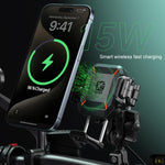 Kewig M33-A5 Outdoor Riding Shock Absorbing Anti-Theft 15W QI Wireless Charger Cell Phone Mounting Bracket, M33-A5