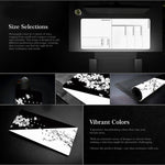 Ink Painting Cherry Blossom Rubber Non-Slip Mouse Pad Desk Mat, 300x600x2mm, 300x700x2mm, 300x800x2mm, 400x900x2mm