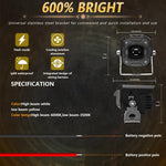 Motorcycle Spotlight Strobe 6 Modes With Control Cable Set