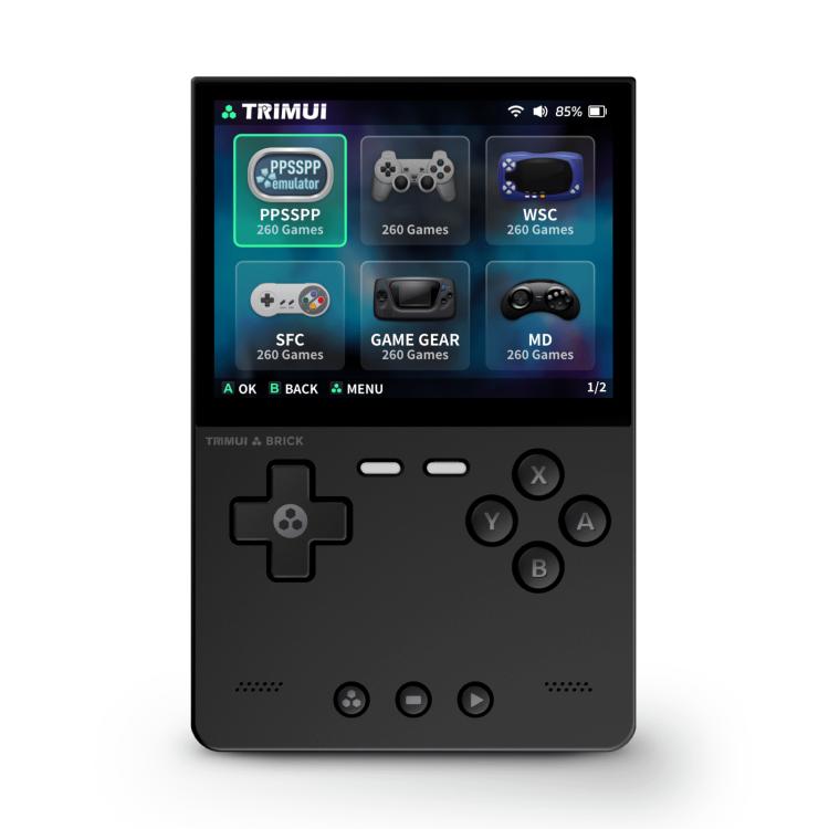 Console de poche portable TRIMUI BRICK, open source, sans fil Bluetooth, HD, rétro arcade, sans carte mémoire, 64 Go, 128 Go, 256 Go