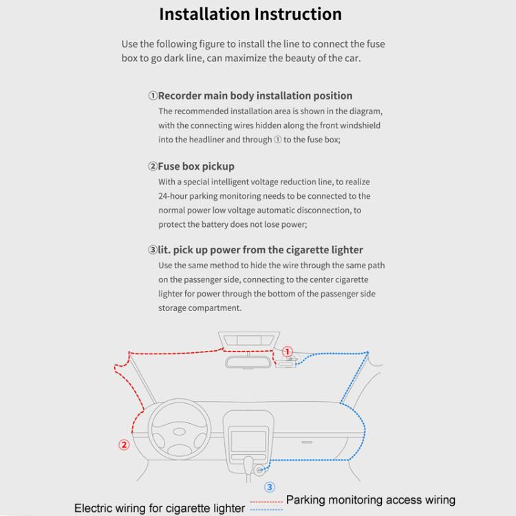 4K+1080P Driving Recorder Dual Front & Rear Recording WIFI Reversing Images
