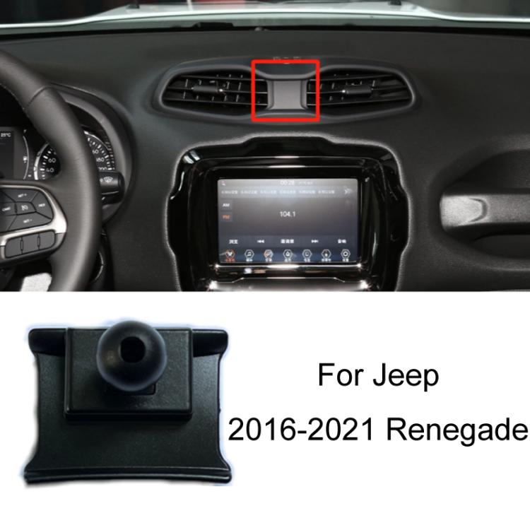 For Jeep Left Driving Car Special Mobile Phone Navigation Bracket Base, 11-18 Wrangler, 14-17 Cherokee, 14-18 Grand Cherokee, 16-21 Renegade, 17-20 Compass Not For Screen Modification, 18-22 Grand Commander, 19-22 Wrangler, 21 Compass