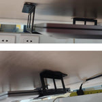 Under Desk Laptop Tablet Mini PC Storage Stand Metal Invisible Tray Rack, 4.8cm, 6.8cm