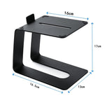 Metal Desktop Speaker Stand Vibration Damping Tilted Studio Monitor Speaker Bracket, ESL-004 Black