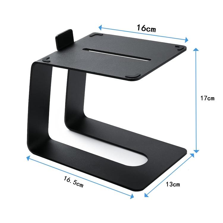 Metal Desktop Speaker Stand Vibration Damping Tilted Studio Monitor Speaker Bracket, ESL-004 Black