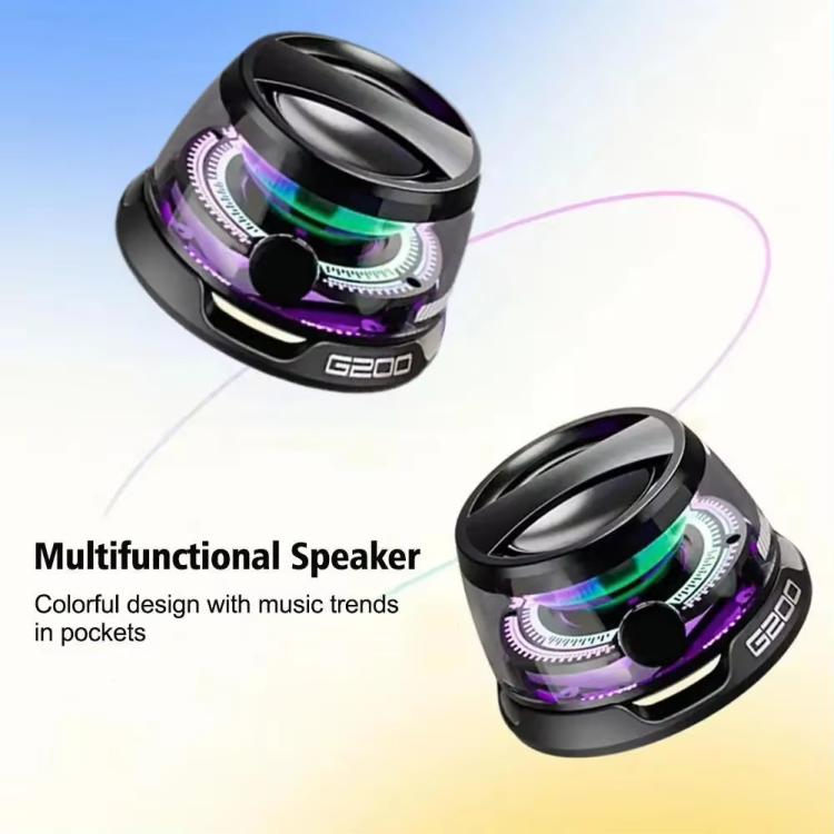 G200 Magnetic Bluetooth TWS Mini Speaker Subwoofer With Colorful Atmosphere Light, G200