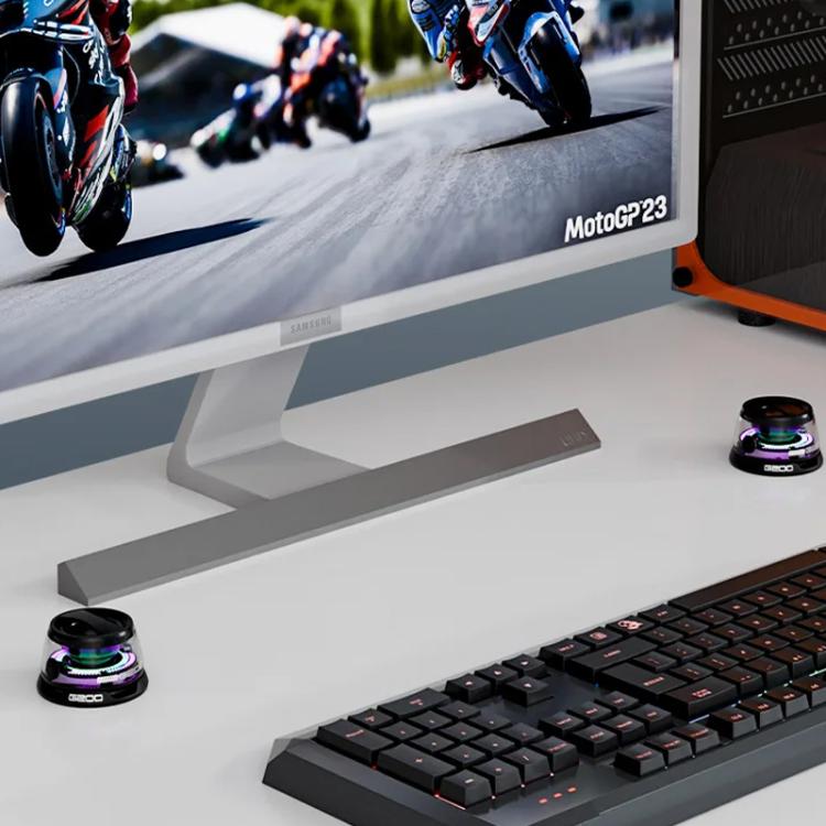 G200 Magnetic Bluetooth TWS Mini Speaker Subwoofer With Colorful Atmosphere Light, G200