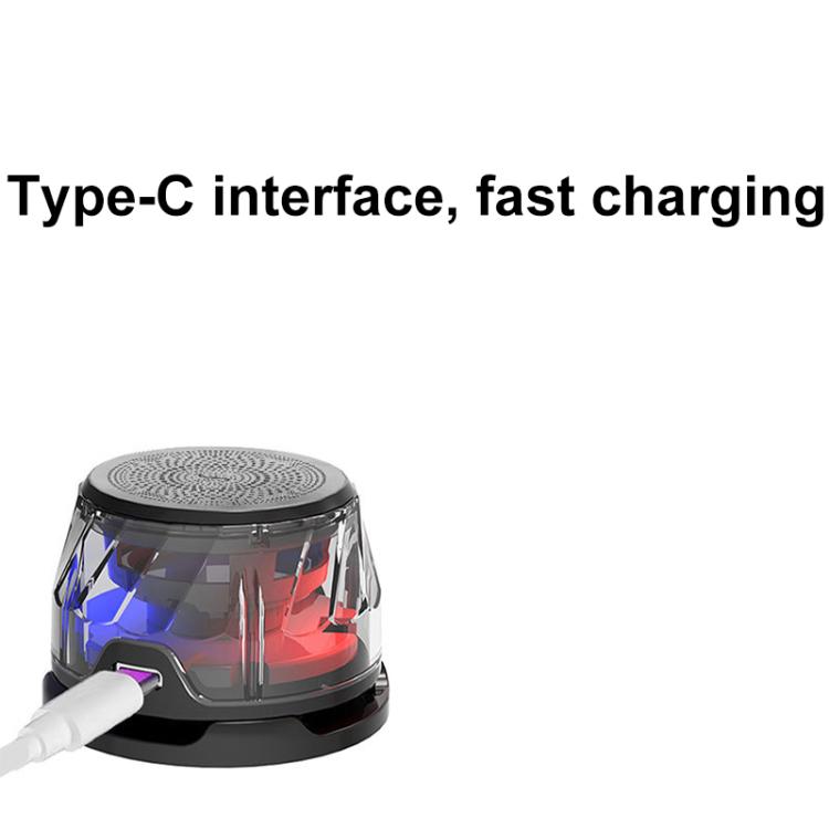 RK-C250 Portable RGB Atmosphere Light Magnetic Bluetooth Speaker with Wireless Charging Function, RK-C250