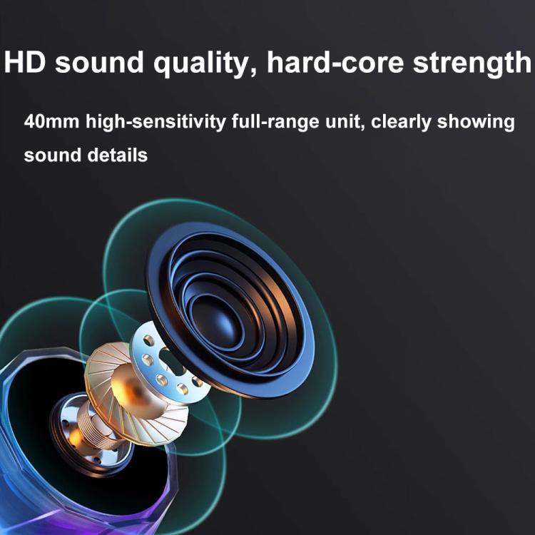 RK-C250 Portable RGB Atmosphere Light Magnetic Bluetooth Speaker with Wireless Charging Function, RK-C250