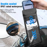 Bicycle Waterproof Phone Bag Mount Stand 360 Degree Rotation Motorcycle Bike Cellphone Holder, Handlebar Model, Rearview Mirror Model