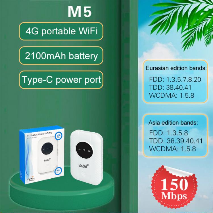 راوتر جيب محمول 4G / 5G للسيارة مع بطاقة SIM، M5