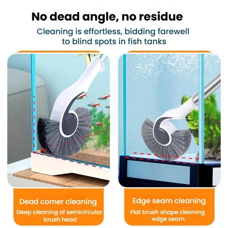 Fish Tank Brush Long Handle Cleaning Algae Removal Tool Inner Wall Cleaning Fish Tank Brush, 95cm, 125cm, 157cm