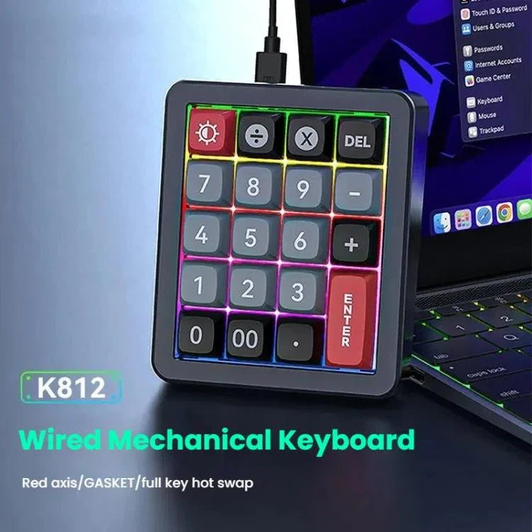 MKESPN K812 GASKET Aluminum Alloy RGB Hot-Swap Customized Wired Mini Mechanical Gaming Keyboard