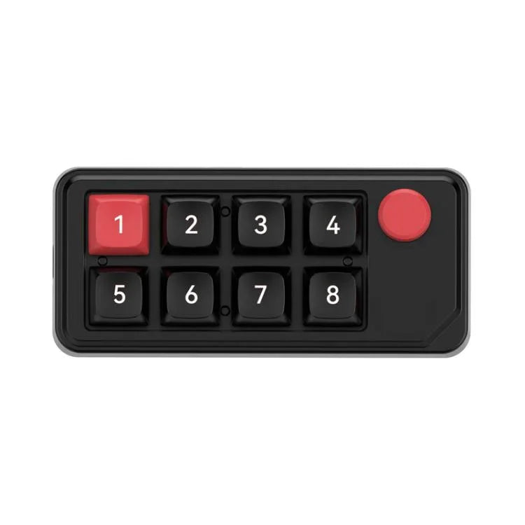 MKESPN 8-Key Wired Hot-Swappable Macro Definition Gaming Mechanical Keyboard With Knob, MKESPN K815A (Black)