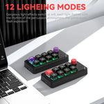 MKESPN 8-Key Wired Hot-Swappable Macro Definition Gaming Mechanical Keyboard With Knob, MKESPN K815A (Black)